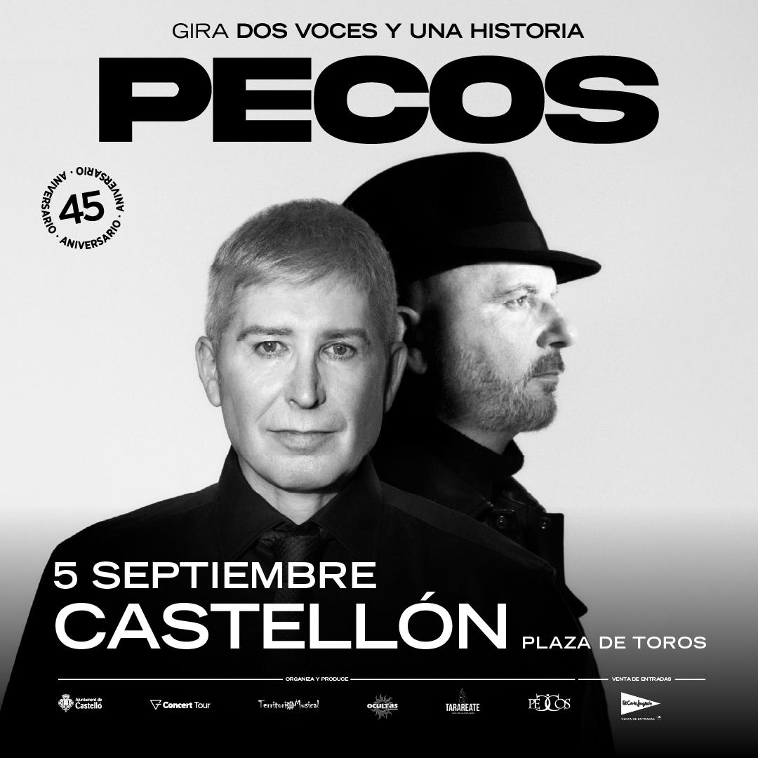 El Ayuntamiento de Castellón anuncia el concierto de Los Pecos que tendrá lugar el 5 de septiembre en la Plaza de Toros