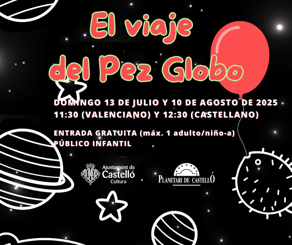 El viaje del Pez Globo - 13 de julio y 10 de agosto de 2025
