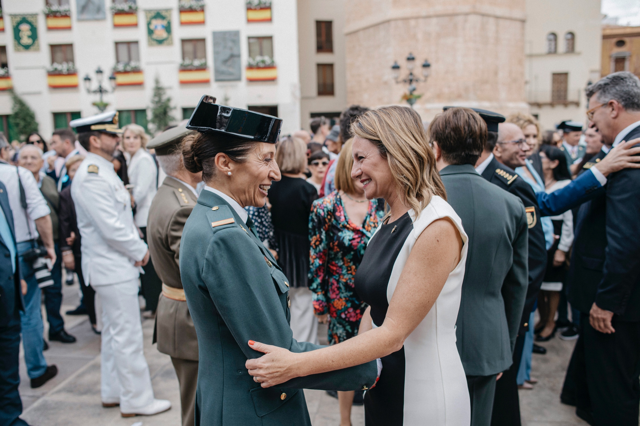 La plaza Mayor acoge por primera vez los actos con motivo de la celebración de la patrona de la Guardia Civil en el marco del 180 aniversario de la fundación del cuerpo